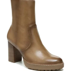 Catie Zipper Leather Mid-Calf Boots