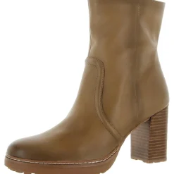 Catie Zipper Leather Mid-Calf Boots