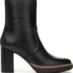 Catie Zipper Leather Mid-Calf Boots
