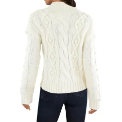 Cecile Ribbed Cable Knit Pullover Sweater