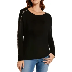 Chain Ribbed Knit Pullover Sweater