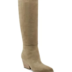 Challi Suede Almond Toe Knee-High Boots