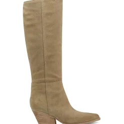 Challi Suede Almond Toe Knee-High Boots