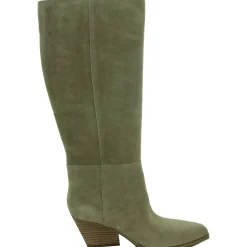 Challi Suede Almond Toe Knee-High Boots