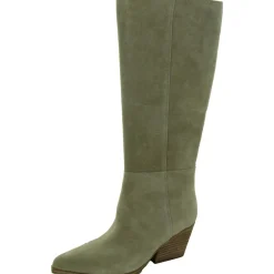 Challi Suede Almond Toe Knee-High Boots
