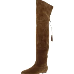 Chat Botte Suede Pointed Toe Over-The-Knee Boots