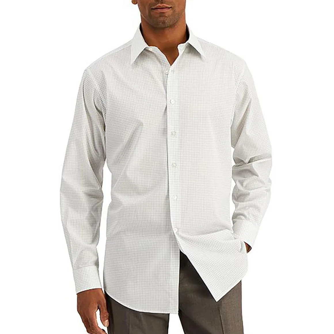 Check Print Cotton Dress Shirt