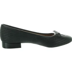 Cheers Woven Textured Faux Leather Ballet Flats