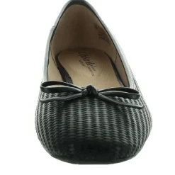 Cheers Woven Textured Faux Leather Ballet Flats