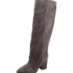 Chicke Solid Suede Knee-High Boots