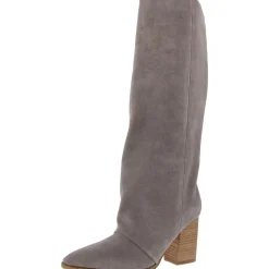Chicke Solid Suede Knee-High Boots