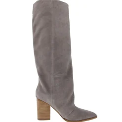 Chicke Solid Suede Knee-High Boots