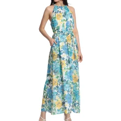 Chiffon Long Halter Dress