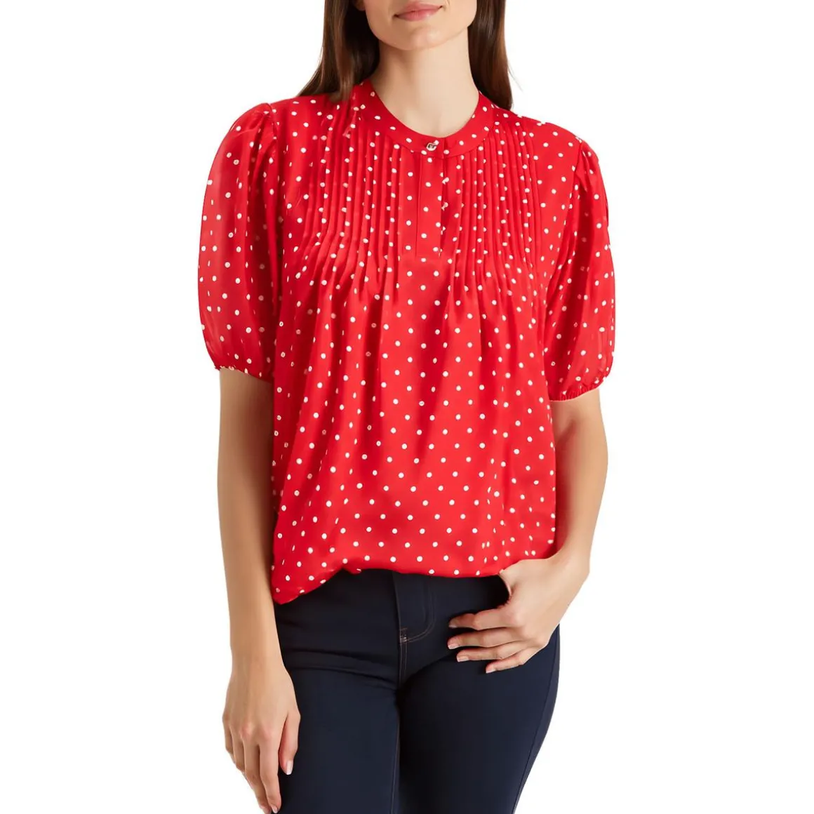 Chiffon Polka Dot Blouse