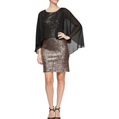 Chiffon Sequined Cocktail and Party Dress