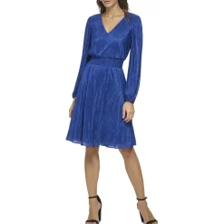 Chiffon Smocked Sheath Dress