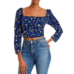 Chloe Animal Print Boxy Crop Top