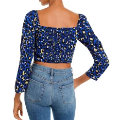 Chloe Animal Print Boxy Crop Top