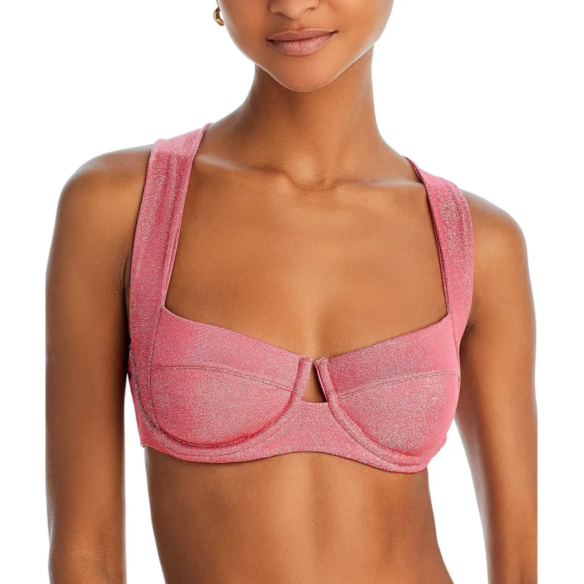 Chloe Metallic Underwire Bikini Swim top