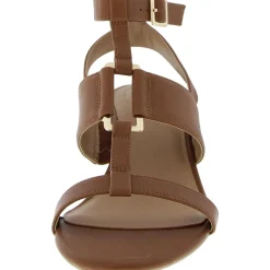 Christa Faux Leather Open Toe Ankle Strap