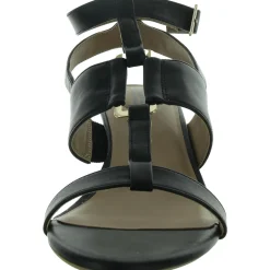 Christa Faux Leather Open Toe Ankle Strap