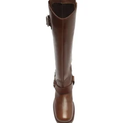 Clara Knee-High Leather Tall Motorcycle Boots