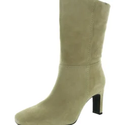 Claudette Covered Heel Suede Ankle Boots