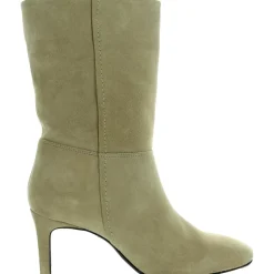 Claudette Covered Heel Suede Ankle Boots