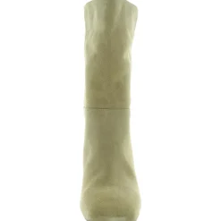 Claudette Covered Heel Suede Ankle Boots