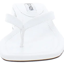 Claudette Faux Leather Thong Block Heels