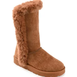 Cleeo Faux Leather Faux Fur Lined Winter & Snow Boots