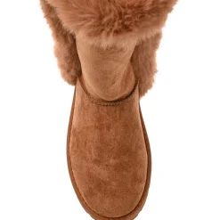 Cleeo Faux Leather Faux Fur Lined Winter & Snow Boots