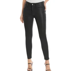 Coated Rayon Ankle Jeans