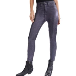 Coated Super Skinny Ankle Jeans