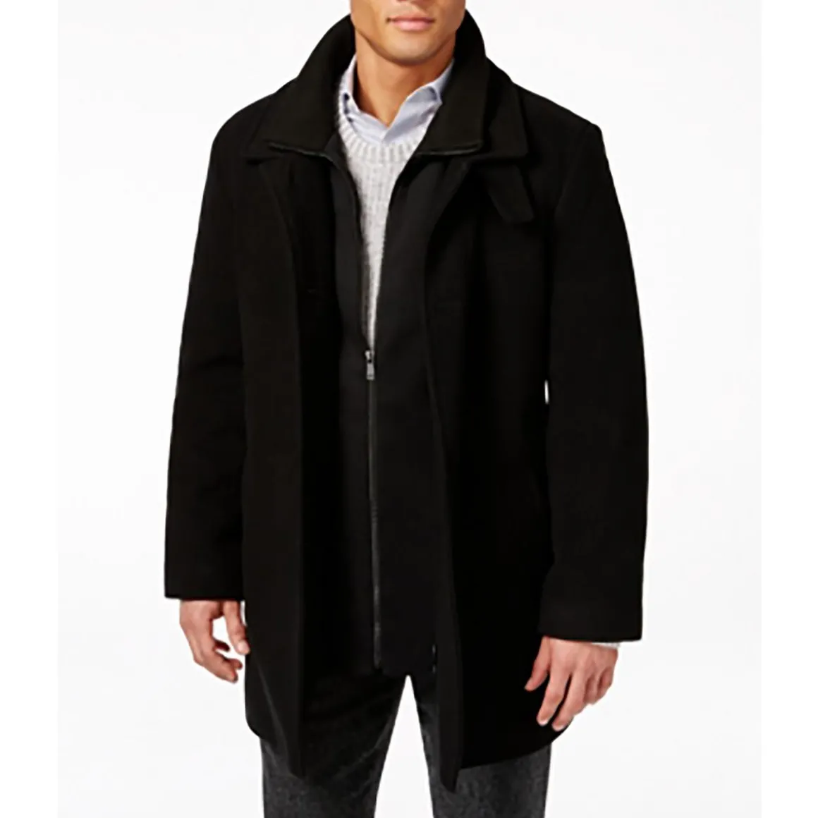 Coleman Layered Wool Overcoat