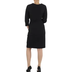 Collar Crepe Sheath Dress