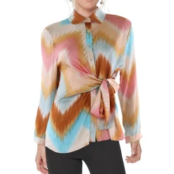 Collar Long Sleeves Button-Down Top