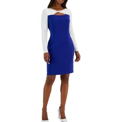 Colorblock Knee-Length Sheath Dress