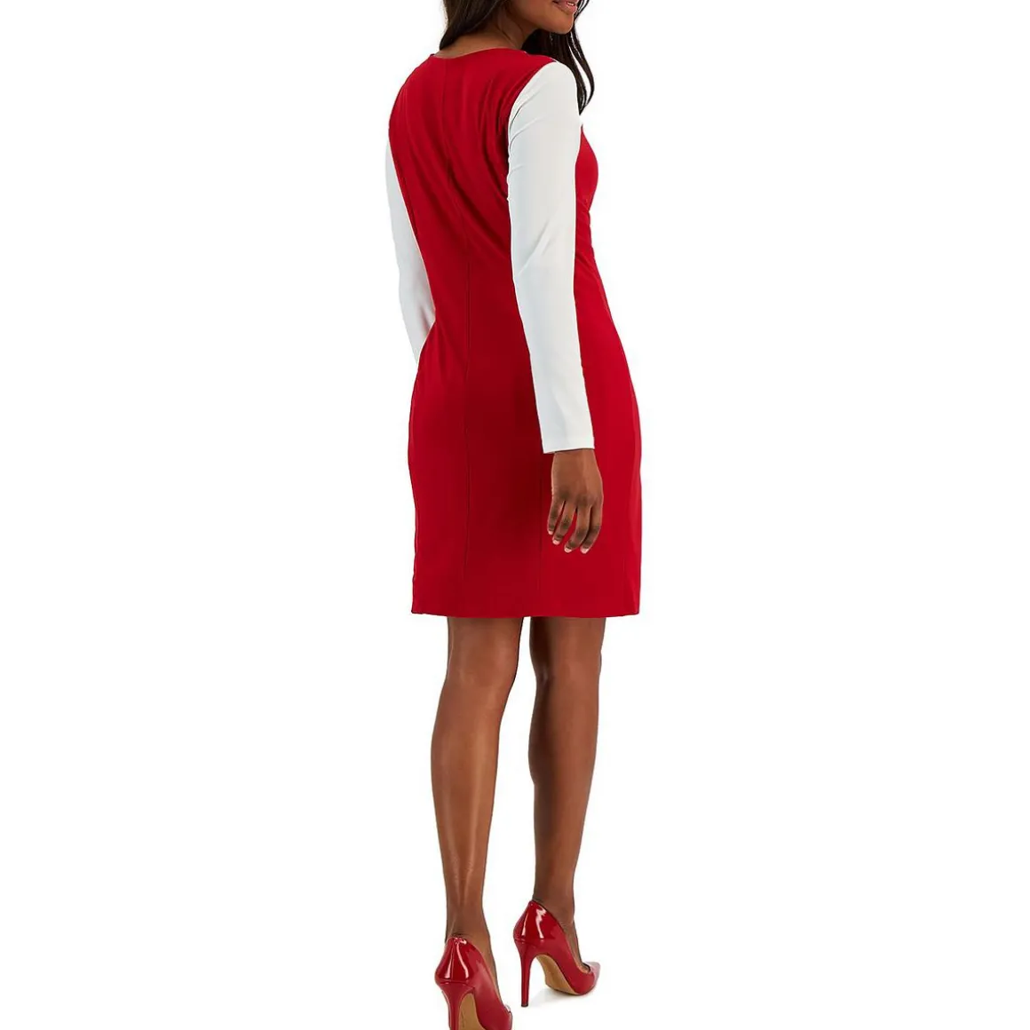 Colorblock Knee-Length Sheath Dress