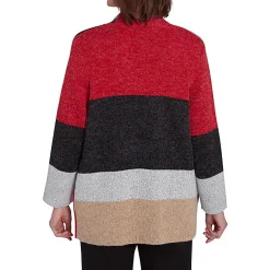 Colorblock Knit Cardigan Sweater