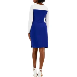 Colorblock Midi Shift Dress
