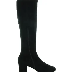 COMESS Faux Suede Zipper Knee-High Boots