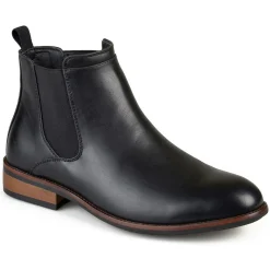 Comfort Insole Faux Leather Chelsea Boots
