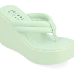 Comfort Insole Faux Leather Wedge Sandals