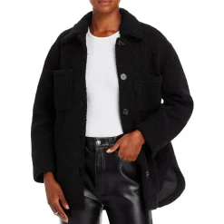 Connie Faux Sherpa Long Sleeves Teddy Coat