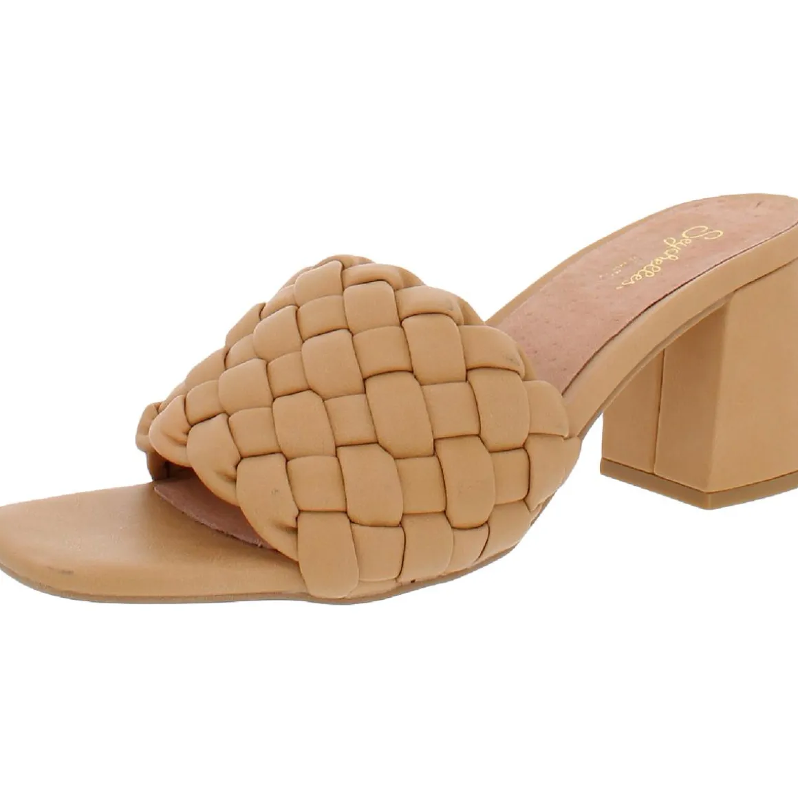 Connoisseur Faux Leather Woven Mule Sandals