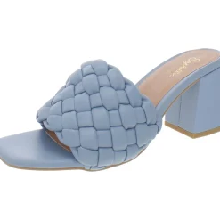 Connoisseur Faux Leather Woven Mule Sandals