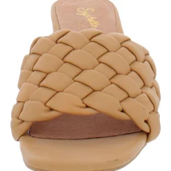 Connoisseur Faux Leather Woven Mule Sandals