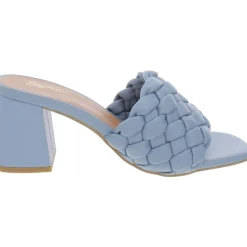 Connoisseur Faux Leather Woven Mule Sandals