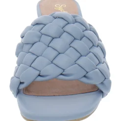 Connoisseur Faux Leather Woven Mule Sandals